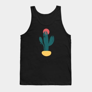 Minimalist Abstract Nature Art #50 Desert Cactus Tank Top